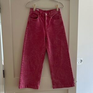 GAP Women's Flare Jeans in Deep Pink